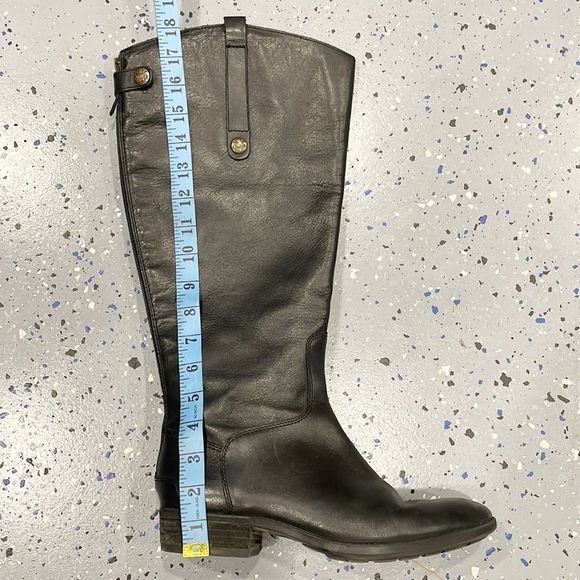 SAM EDELMAN Genuine Leather Wide Calf Penny2 Riding Boots Women’s Sz 8.5W Black - Picture 15 of 15